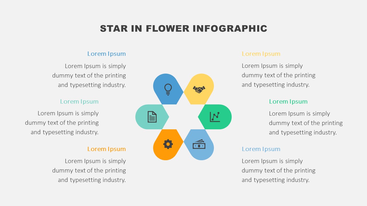 Star in Flower Infographic for PowerPoint and Google Slides