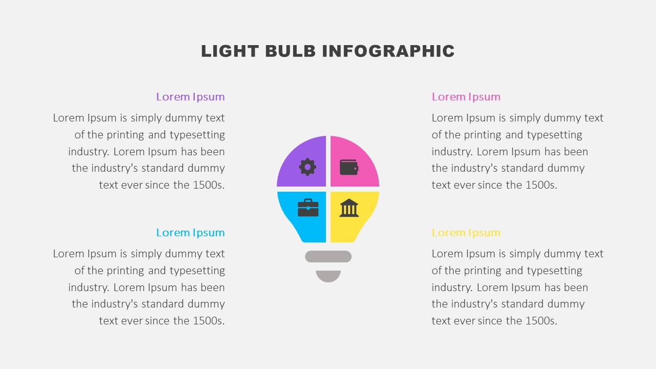 Light Bulb Infographic for PowerPoint and Google Slides