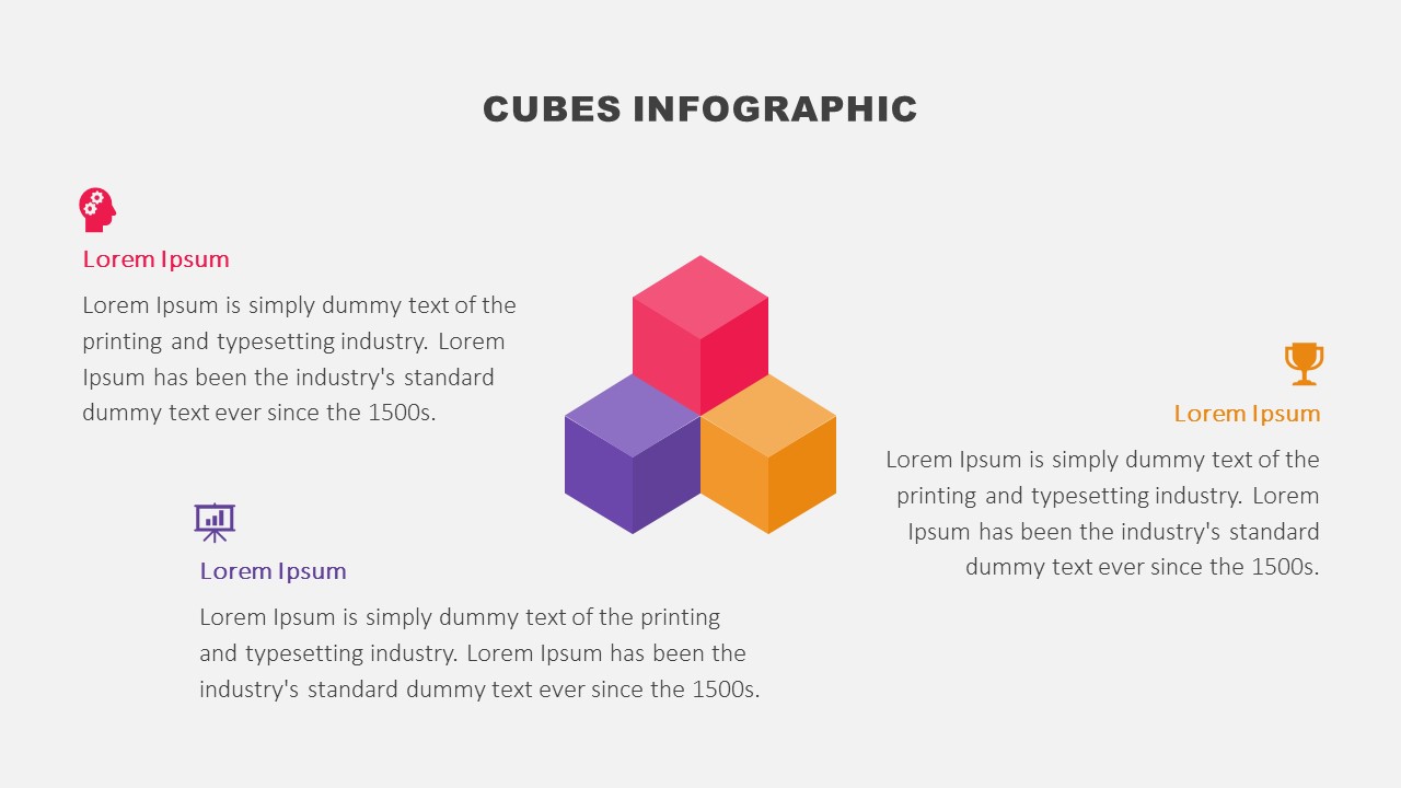 Cubes Infographic for PowerPoint and Google Slides