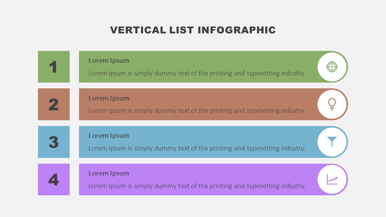 Vertical List Infographic for PowerPoint and Google Slides