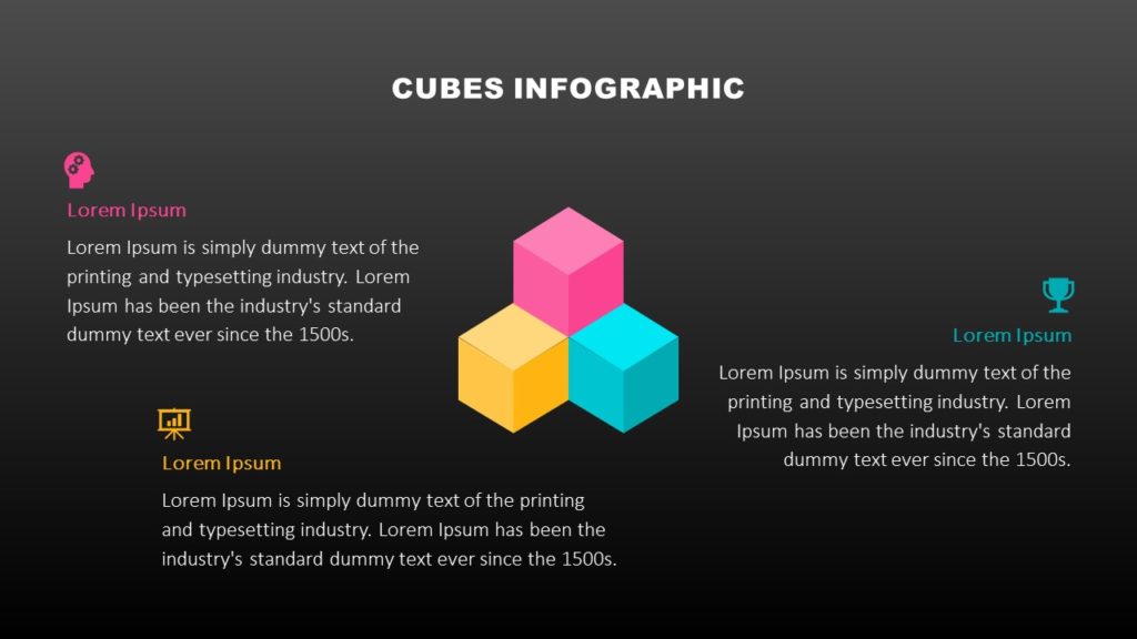 Cubes Infographic PowerPoint