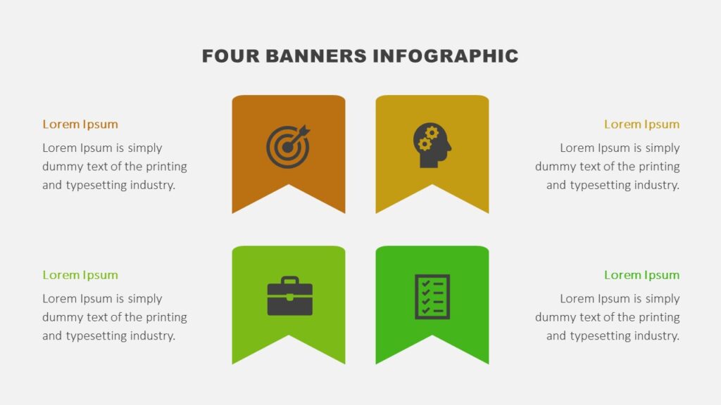 Four Banners Infographic Google Slides